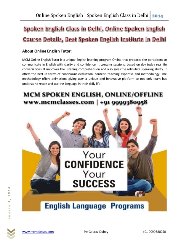 Free online spoken english courses near me
